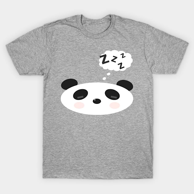 Sleeping Kawaii Panda T-Shirt by deftdesigns